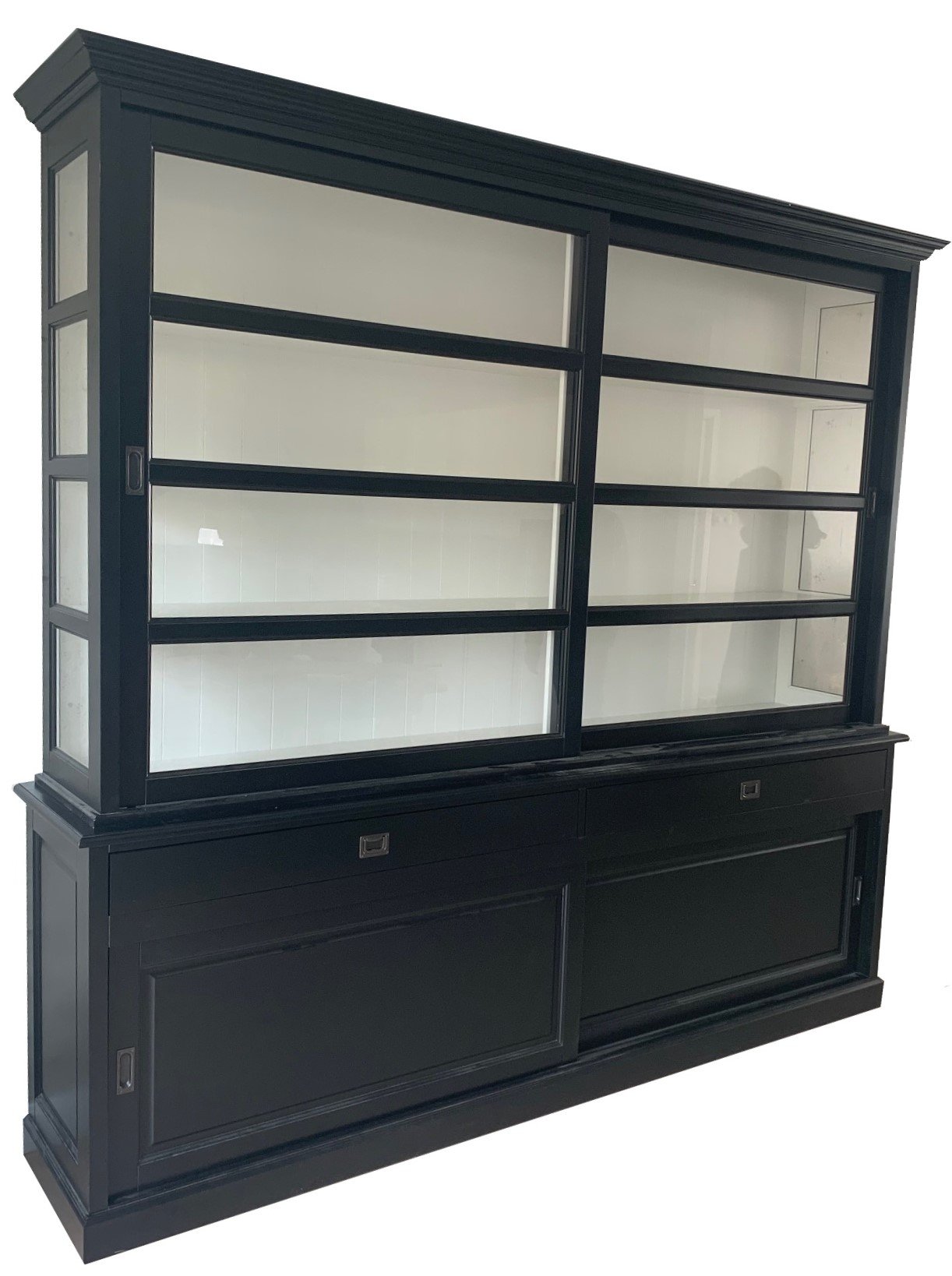 Buffetkast Nijkerk zwart - wit 240 x 50/40 x 240 - nr. 1