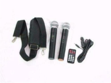 Draagbare Omroep set 2 draadloze microfoons Bluetooth,Usb - 3