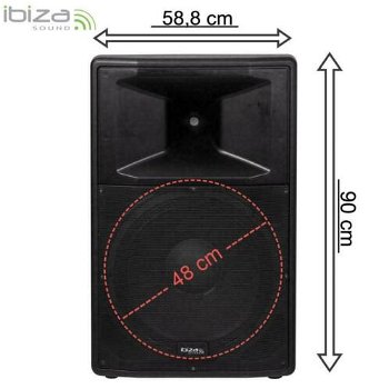 IBIZA RX18A-BT Mobiel Geluid-systeem 18 inch 1000 Watt - 1