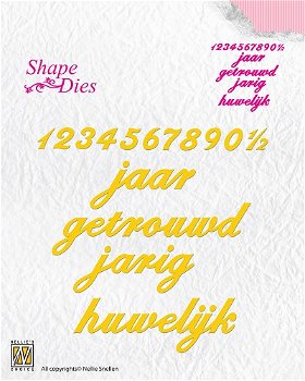 Shape Dies Dutch text jubileum-verjaardag SD064 - 0