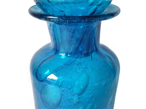 Mooie fles van blauw glas - 2
