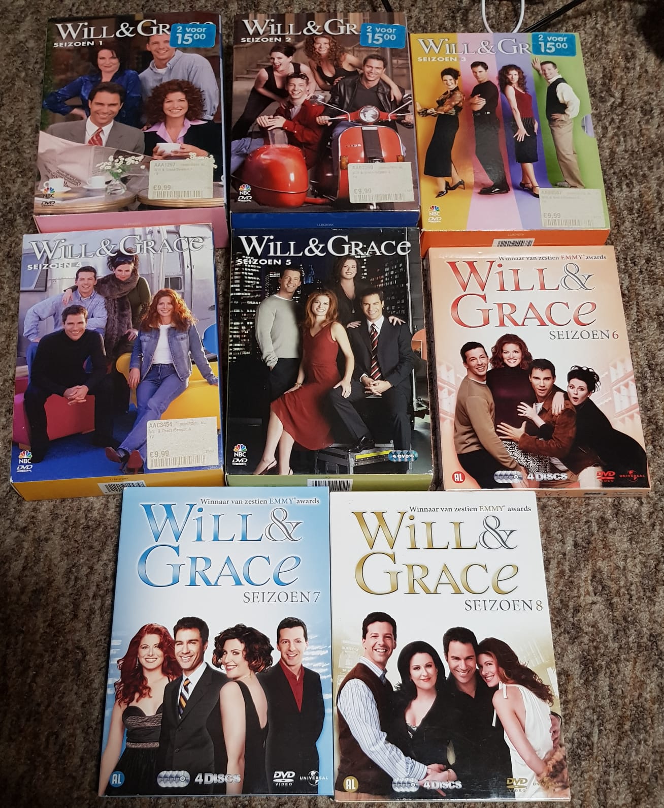 29 dvd's Will & Grace seizoen 1 t/m 8(mist 1 dvd seizoen 7 deel 1 - nr. 1