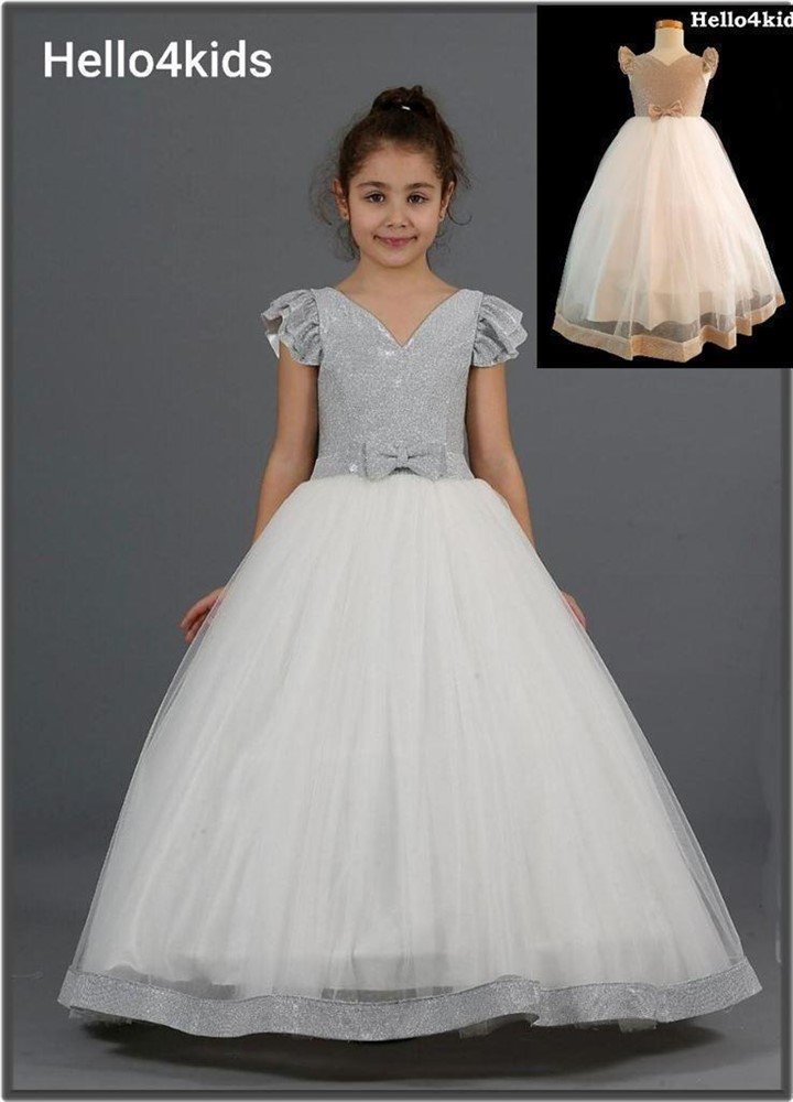new communie jurk bruidsmeisje kleding prinsessen BlingZilver - nr. 1