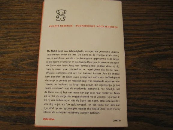 De Saint doet aan liefdadigheid. Zwarte beertjes nr. 1016 - Afbeelding 2
