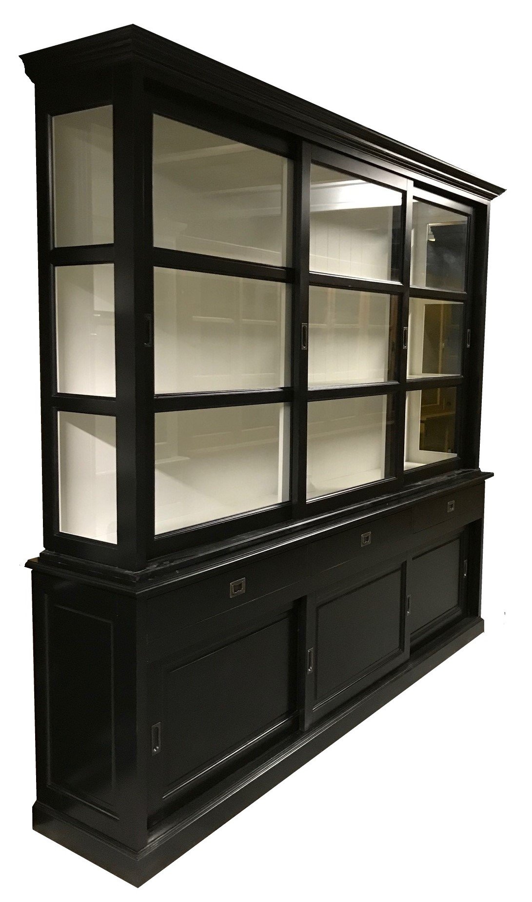 Buffetkast Putten zwart - wit 260 x 50/40 x 220cm - nr. 1