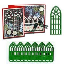 Cutting, Embossing & Embroidery Happy's Arch Window / Kerstliniaal raam 6002/2010 - 1
