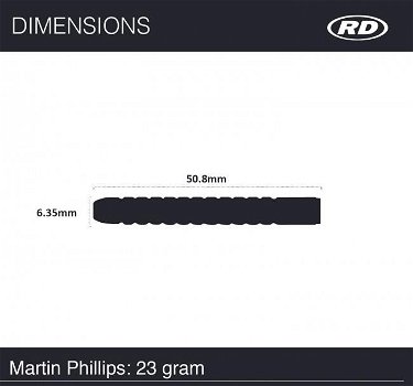 Dartpijlen Red Dragon darts Martin Philips 90% tungsten 23 gram - 2