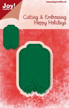 Cutting & Embossing Happy Holidays Label 6002/2017 - 0