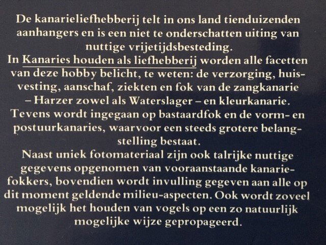Kanaries houden als liefhebberij - A.S. Heijboer, R.R.P. van der Mark - Afbeelding 2