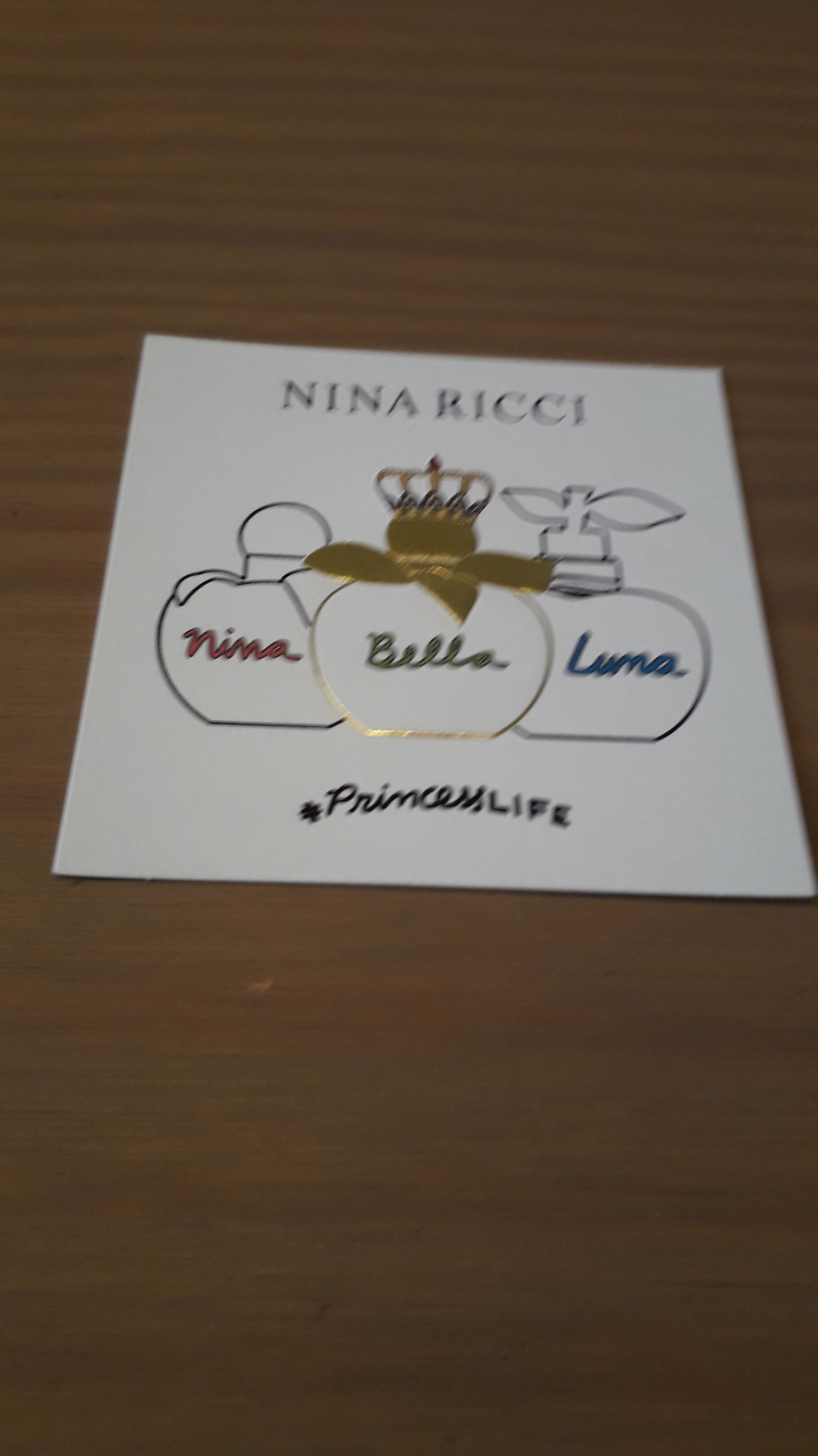 parfumkaartje Nina Ricci - nr. 1