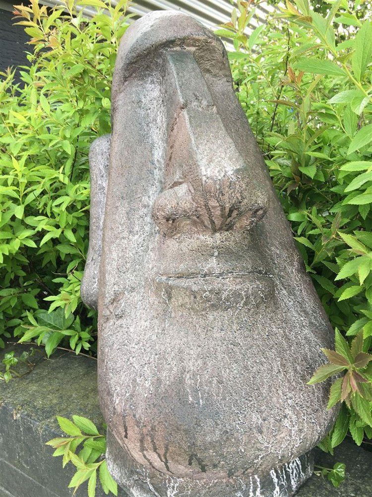 MOAI, groot polystone beeld, Paaseilanden-beeld-deco - Afbeelding 3