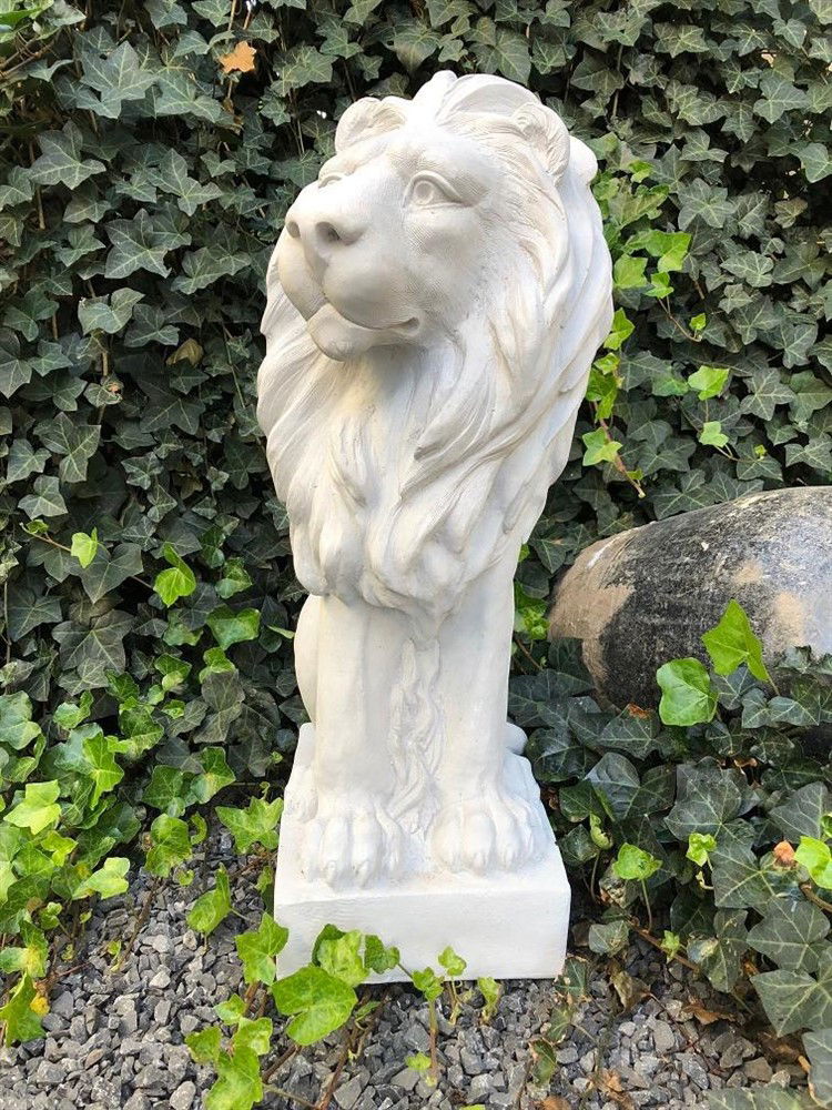 Mooie zittende leeuw, polystone-beeld-leeuw-rechts - Afbeelding 4