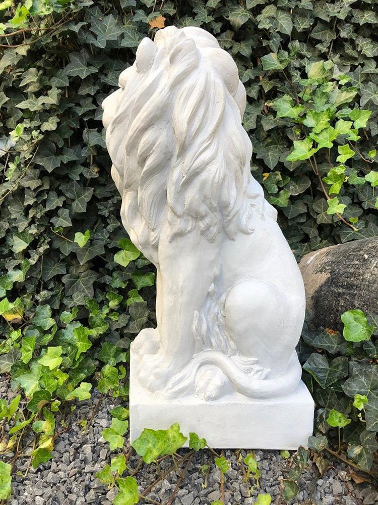 Mooie zittende leeuw, polystone-beeld-leeuw-rechts - Afbeelding 5