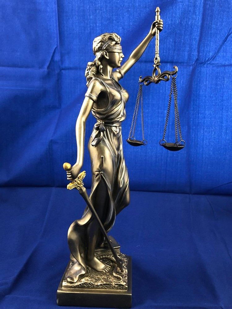 Prachtig beeld van Justitia, brons-look-justitia - beeld - Afbeelding 5