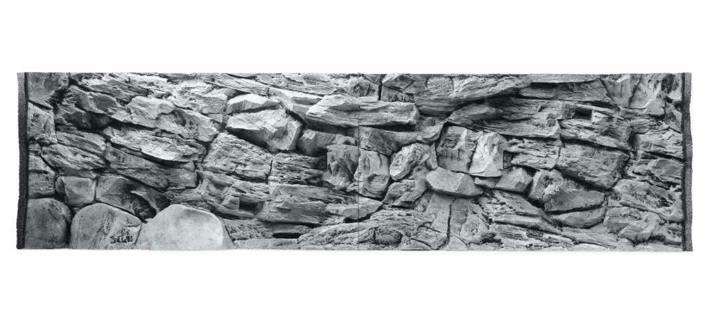 Aquarium 3D Achterwand Rock grijs 120x60 uit 1 deel - nr. 1