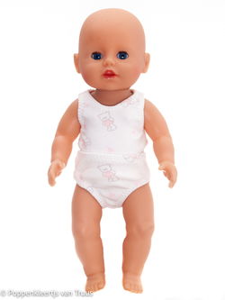 Baby Born Badpopje 32 cm Ondergoedsetje roze beertjes