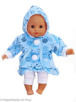 Corolle 30 cm Jasje blauw/cirkels/stipjes