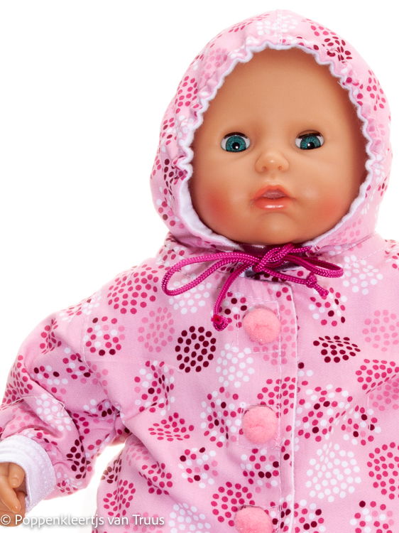 Annabel 36 cm Jasje roze/cirkels/stipjes - Afbeelding 2