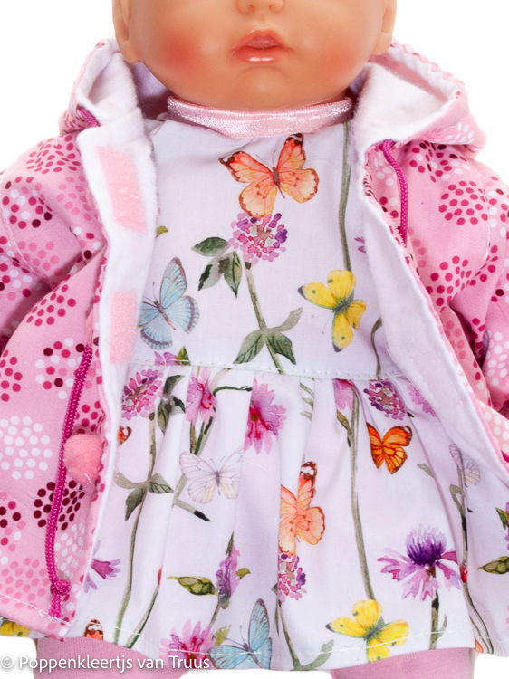 Annabel 36 cm Jasje roze/cirkels/stipjes - Afbeelding 4