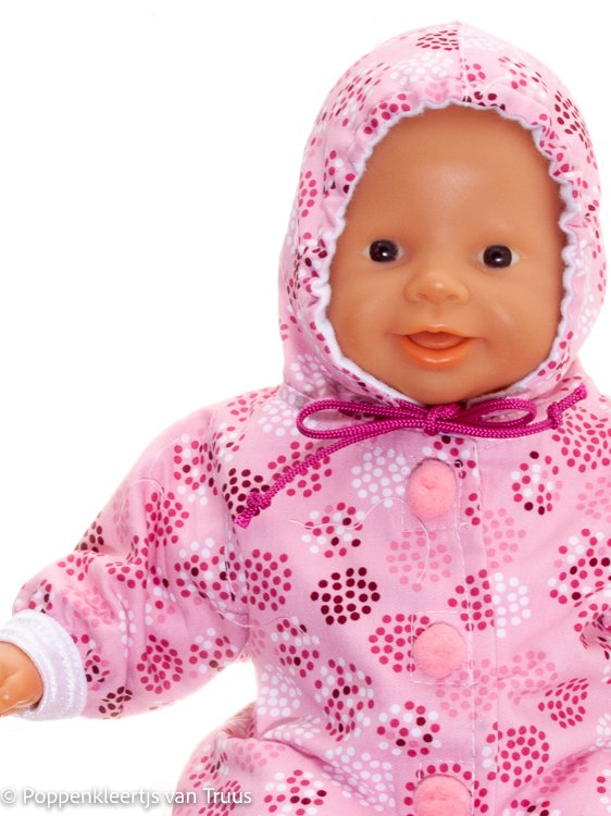 Chou Chou 36 cm Jasje roze/cirkels/stipjes - Afbeelding 2