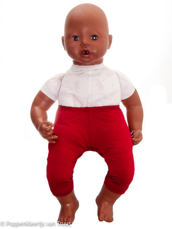 Annabel 46 cm Jurksetje bloem/roze/wit - Afbeelding 3