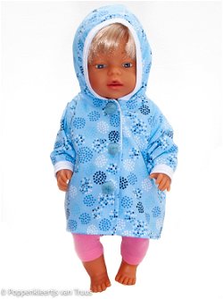 Baby Born 43 cm Jasje blauw/cirkels/stipjes