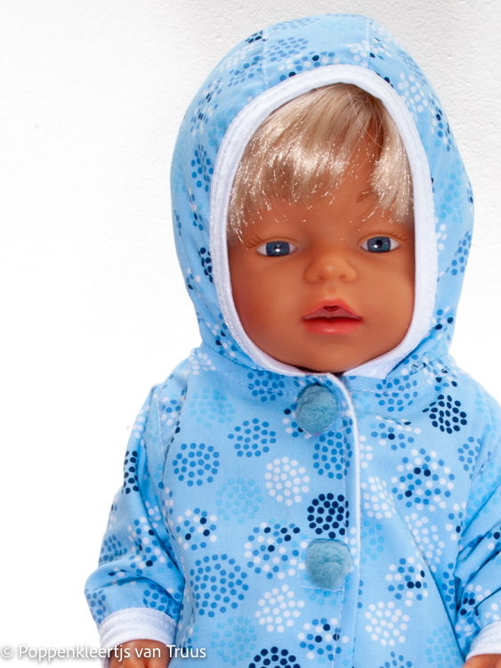 Baby Born 43 cm Jasje blauw/cirkels/stipjes - Afbeelding 2