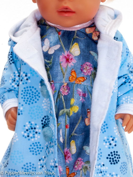 Baby Born 43 cm Jasje blauw/cirkels/stipjes - Afbeelding 4