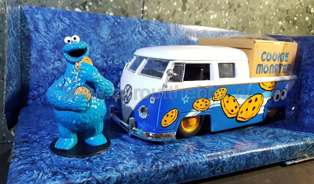 VW T1 panel pickup COOKIE MONSTER 1:24 Jada - Afbeelding 2