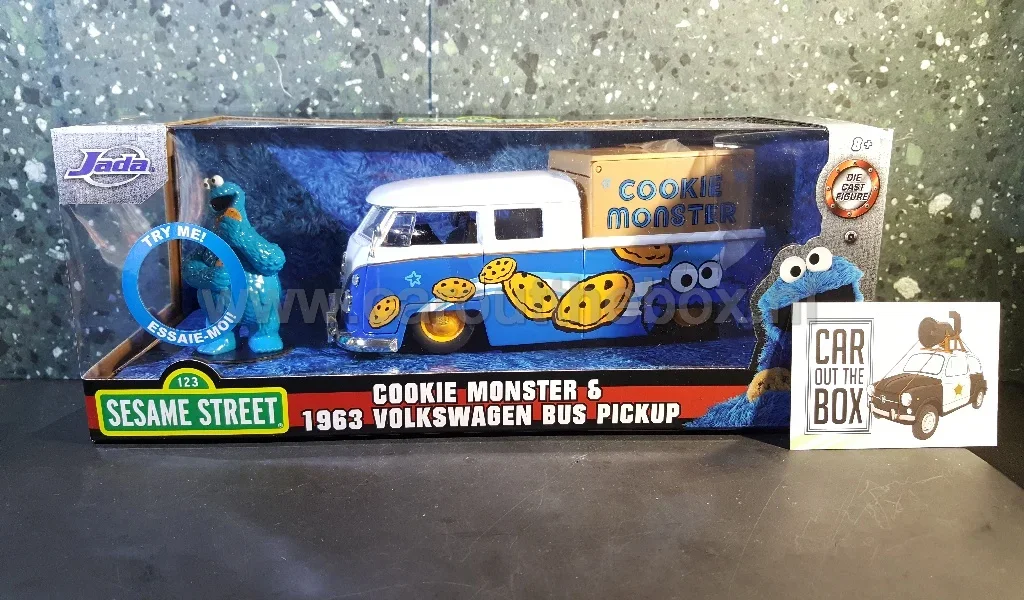 VW T1 panel pickup COOKIE MONSTER 1:24 Jada - Afbeelding 5