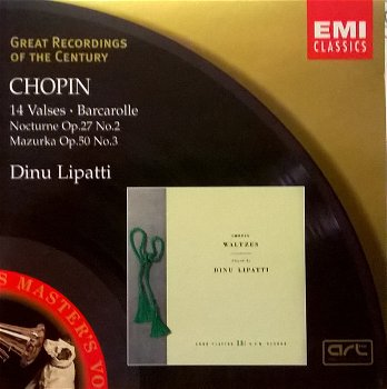 Dinu Lipatti - Chopin ‎– 14 Waltzes, Barcarolle, Nocturne Op. 27 No. 2, Mazurka (CD) Nieuw - 0