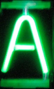 neonverlichting letter A groen - 0