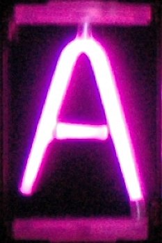 neonverlichting letter A roze - 0