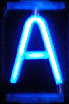 neonverlichting letter A blauw - 0