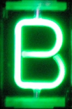 neonverlichting letter B groen - 0