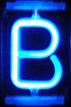 neonverlichting letter B blauw - 0