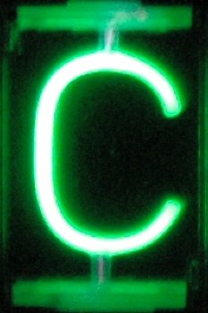 neonverlichting letter C groen - 0