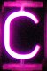 neonverlichting letter C roze - 0 - Thumbnail