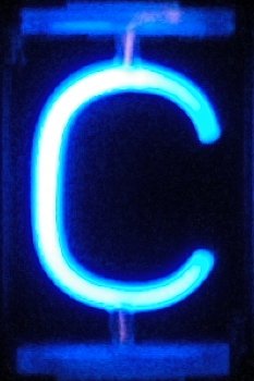 neonverlichting letter C blauw - 0