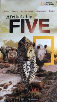 Afrika's Big Five (3 DVD) National Geographic Longsleeve Nieuw/Gesealed - 0