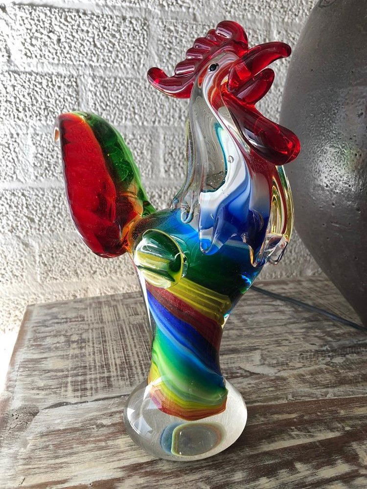 Glasgeblazen haan, fascinerend mooi vakwerk-haan-glas - Afbeelding 4