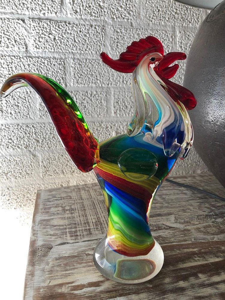 Glasgeblazen haan, fascinerend mooi vakwerk-haan-glas - Afbeelding 5