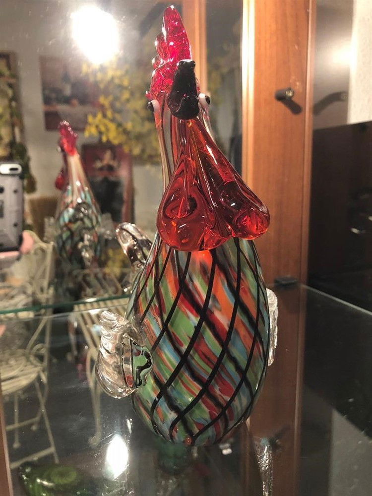 Haan geheel van glas, super mooi kunstwerk-glas-haan - Afbeelding 2
