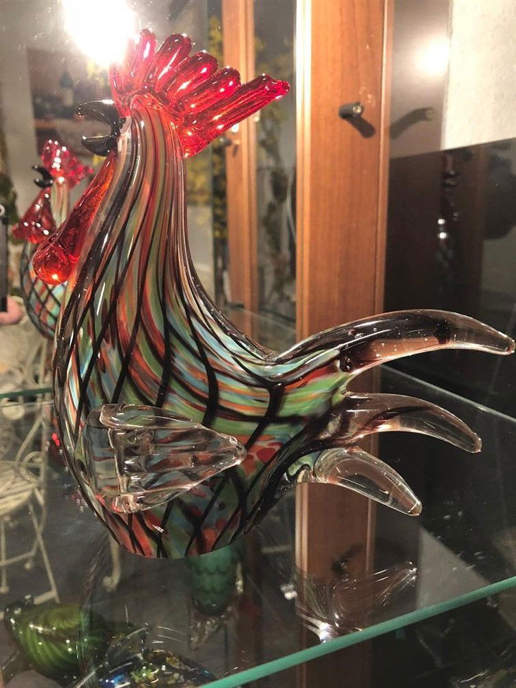 Haan geheel van glas, super mooi kunstwerk-glas-haan - Afbeelding 4