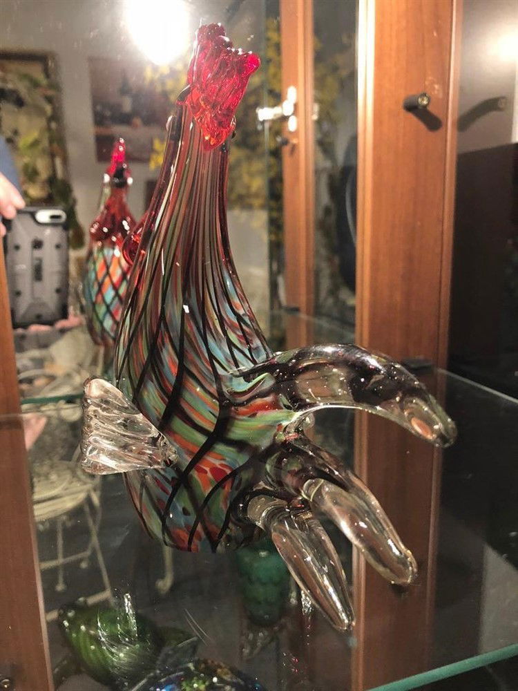 Haan geheel van glas, super mooi kunstwerk-glas-haan - Afbeelding 5