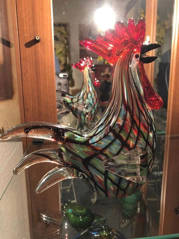 Haan geheel van glas, super mooi kunstwerk-glas-haan - Afbeelding 6