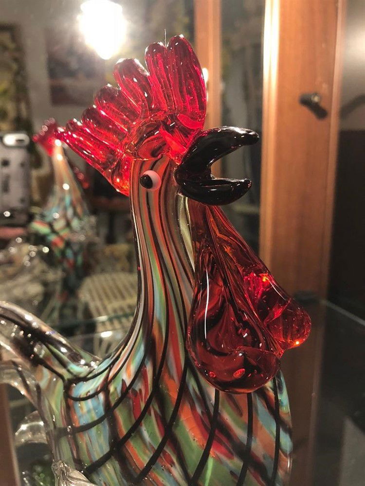 Haan geheel van glas, super mooi kunstwerk-glas-haan - Afbeelding 7