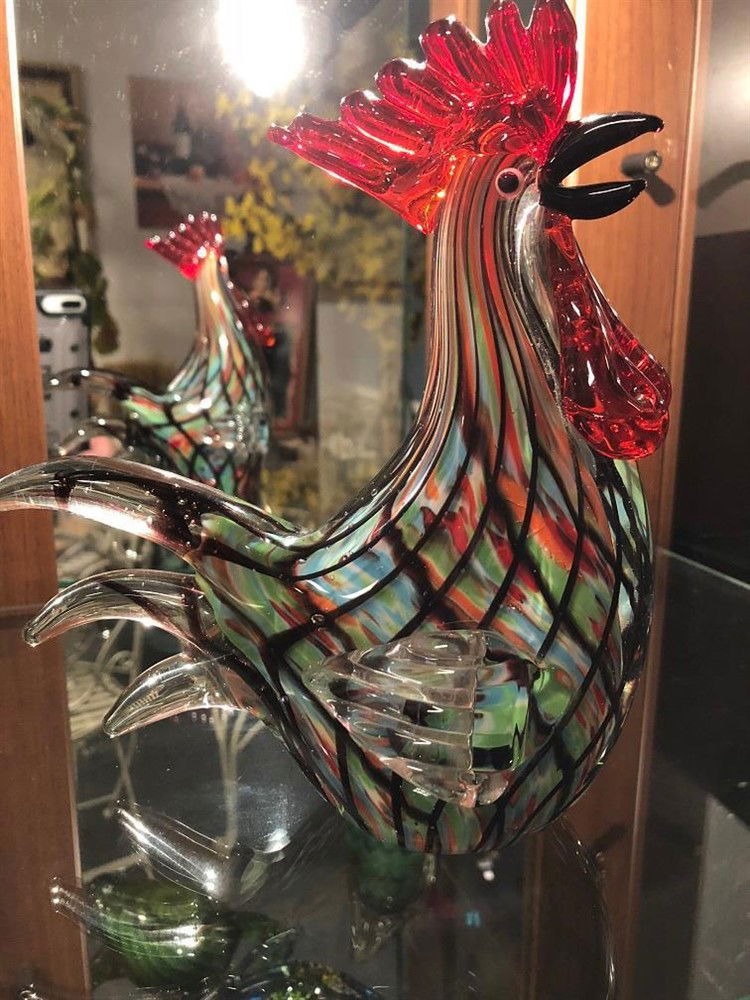 Haan geheel van glas, super mooi kunstwerk-glas-haan - Afbeelding 8