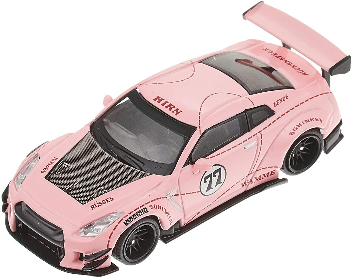 1:64 TSM MINI GT LB Works Nissan GT-R R35 RHD Pink Pig #77 - Afbeelding 3