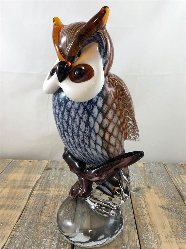 Mooie grote glazen uil, prachtig in kleuring-uil-glas - Afbeelding 2